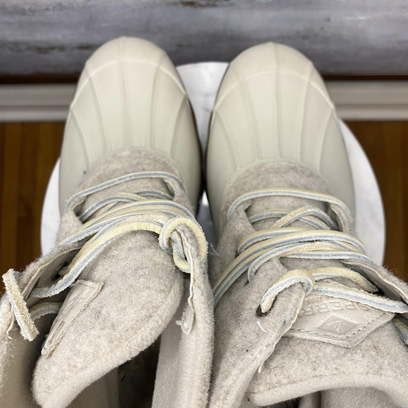 Sperry Snow Boots Womens Size 8 Beige Wool Duck Ankle Wedge Quarter STS80396 - Picture 6 of 10